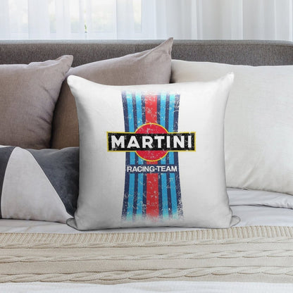Martini Racing Retro Soft Reinforced Edging Throw Pillow