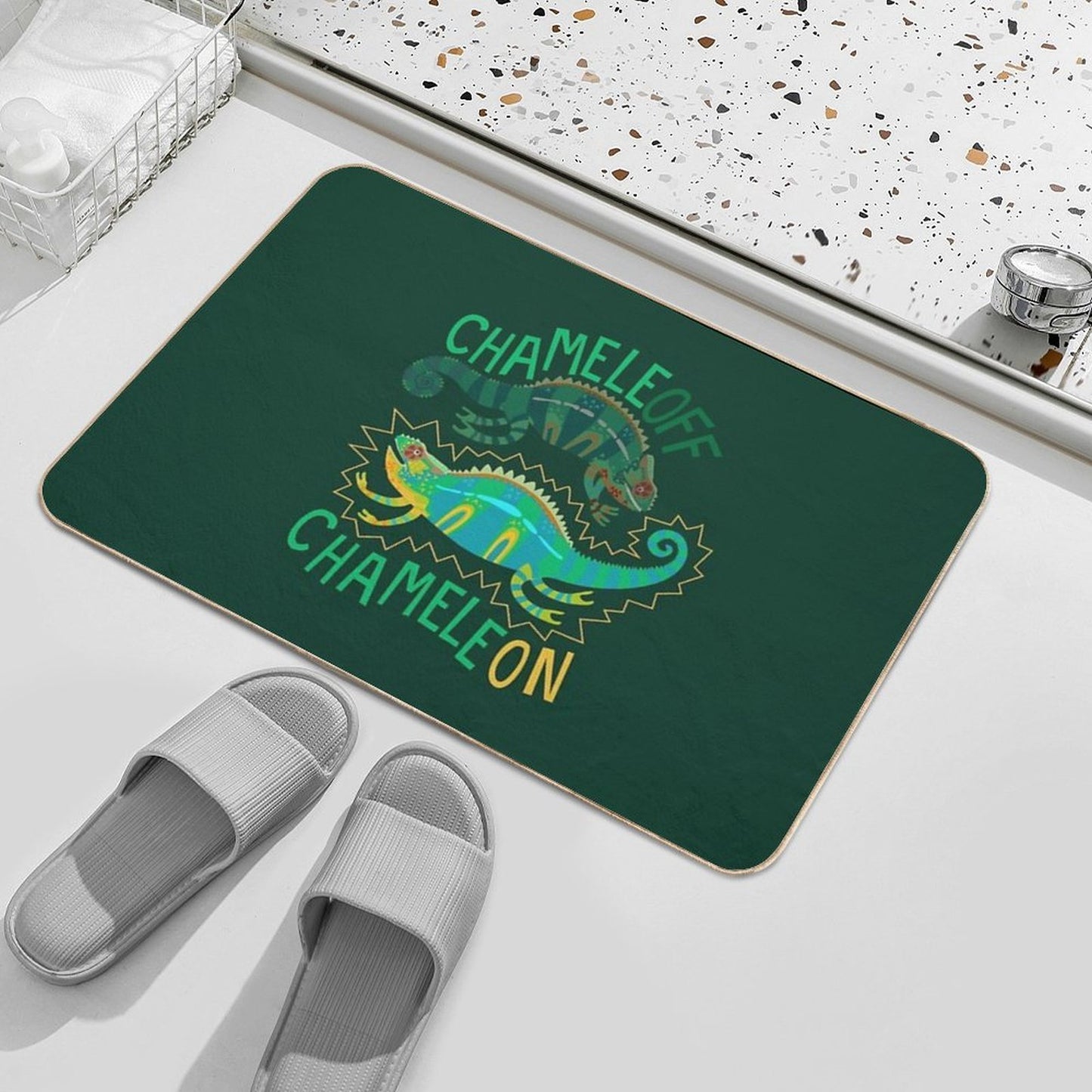 Chameleoff, Chameleon  Dirt-Trapping Bath Mat