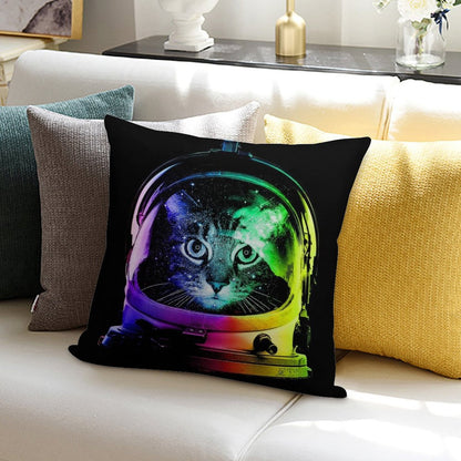 Astronaut Cat Soft Durable Construction Throw Pillow