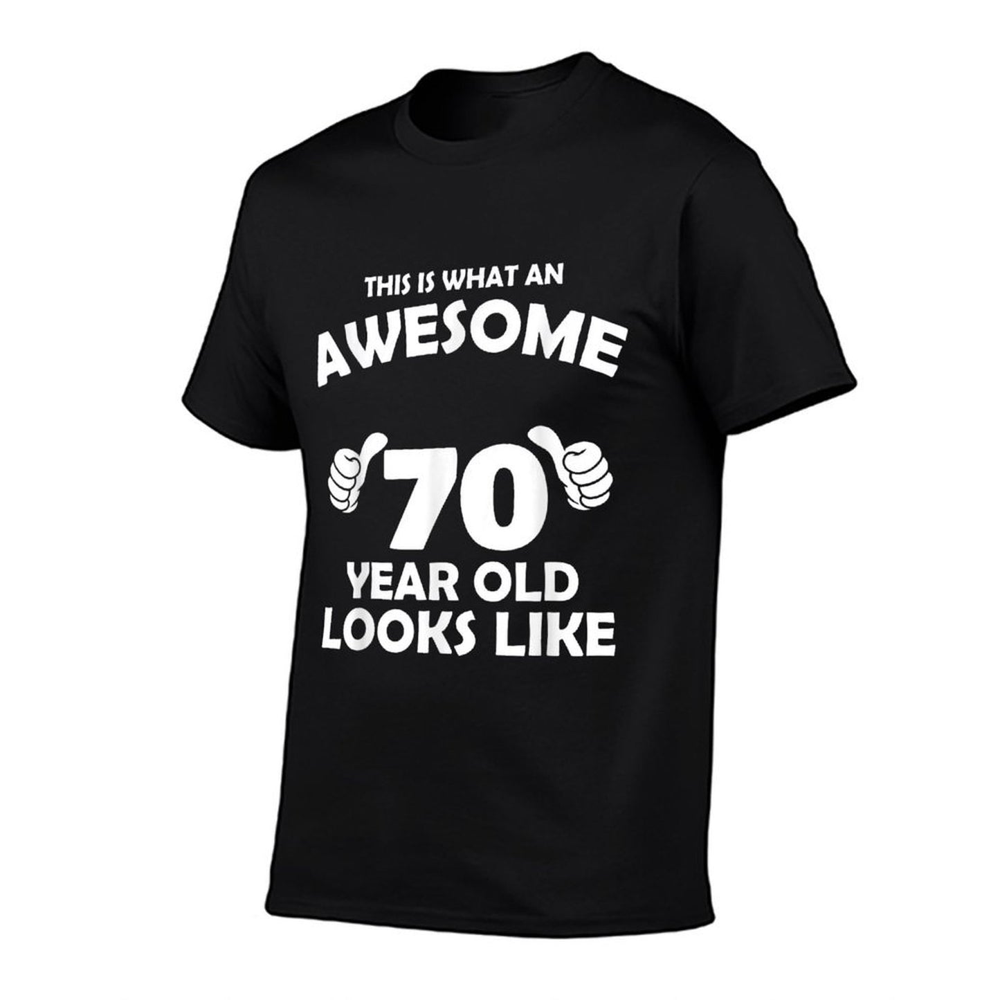 What An Awesome 70 Year Old Looks Like - Birthday Bday  Heathered Texture T-Shirt