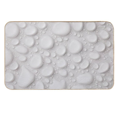 White Drop Relaxing  Repositionable Bath Mat