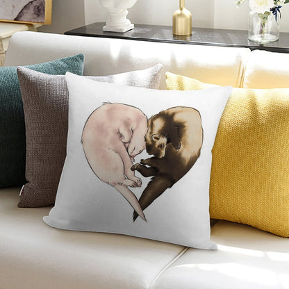 Ferret Love Soft High-Density Material Throw Pillow