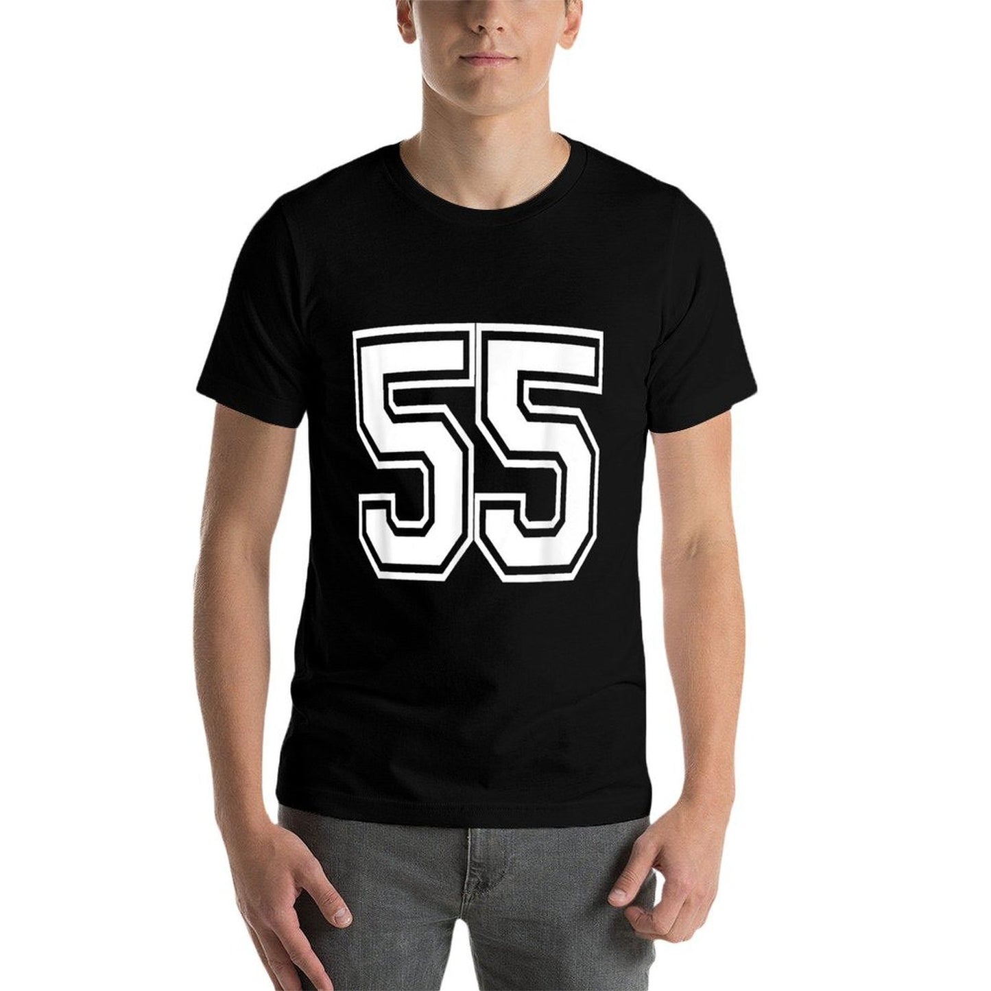 Number 55 Birthday Varsity Sports Team Jersey  Easy-care T-Shirt
