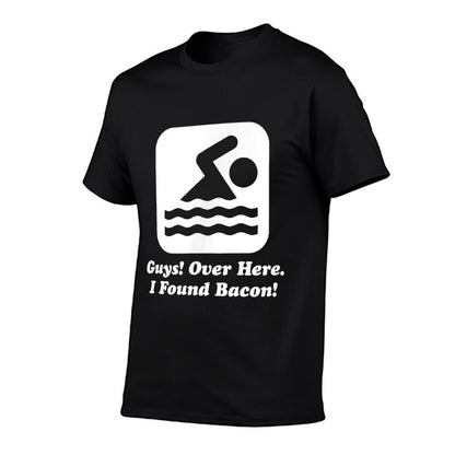 Funny Swimmer Over Here I Found Bacon  Breathable T-Shirt