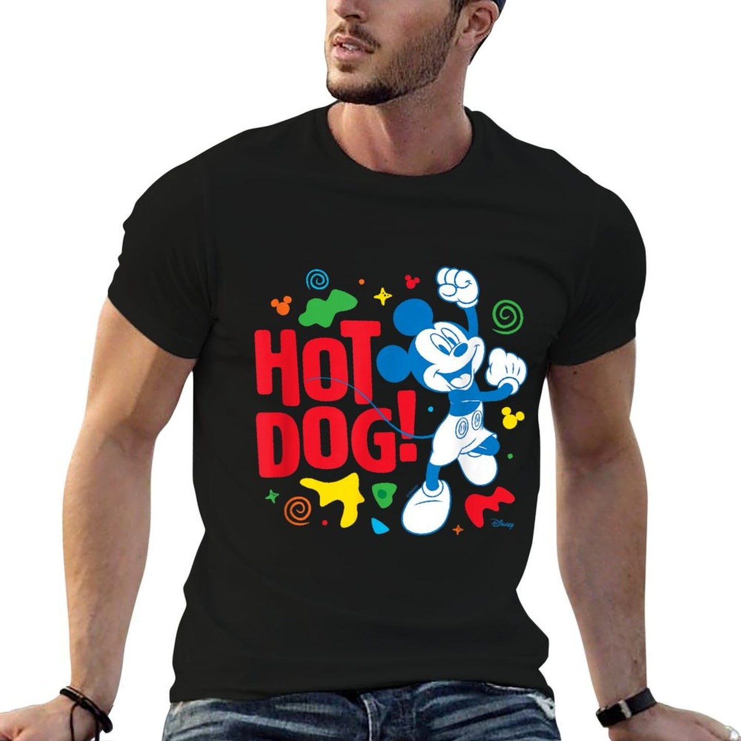 Mickey  Friends- Hot Dog Mickey  Vintage-inspired T-Shirt