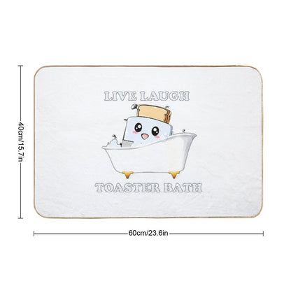Live Laugh Toaster Bath  Anti-Trip Bath Mat