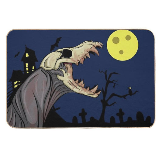 Halloween Skull Monster  Dirt-Trapping Bath Mat