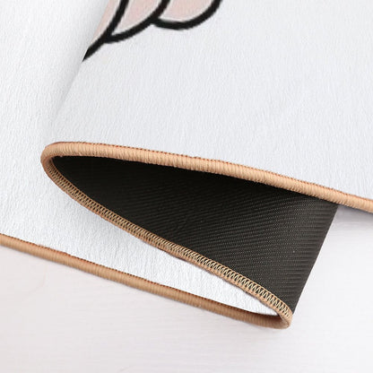 Kitty Loves Boba!  Easy To Clean Bath Mat