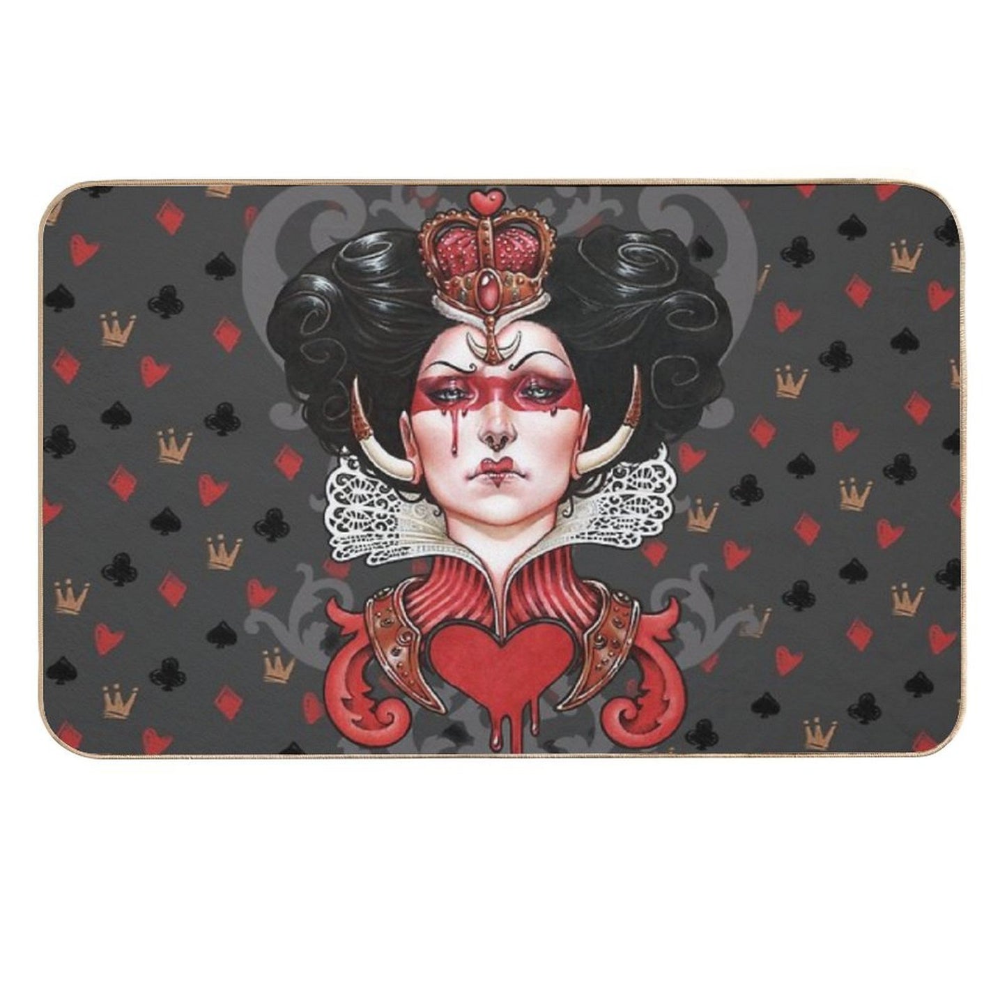 Queen of Hearts  Fade-Resistant Bath Mat