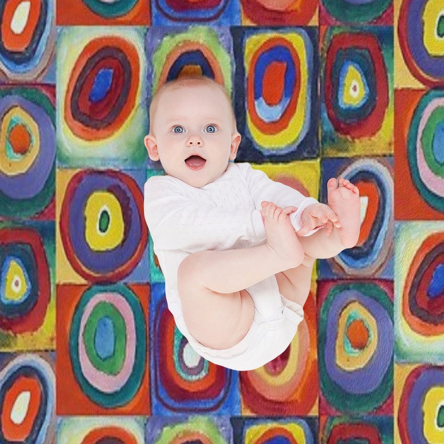 Wassily Kandinsky - Color Study, Squares with Concentric Circles - Bauhaus Art Quick-dry Throw Blanket