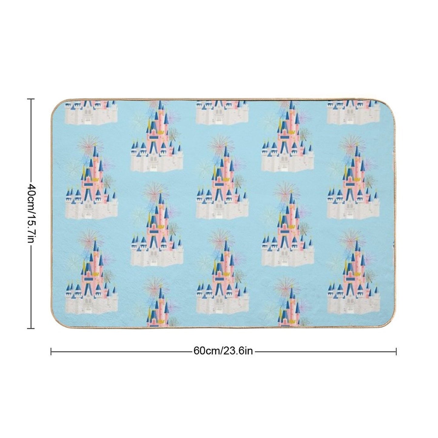 Fairytale Castle  Stain-Proof Bath Mat