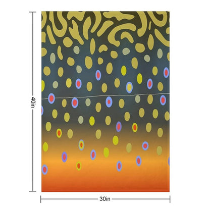 Brook Trout Skin Anti-pilling Throw Blanket