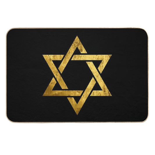 Golden Magen David  Repositionable Bath Mat