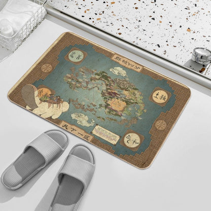 Avatar The Last Airbender Map Durable Bath Mat