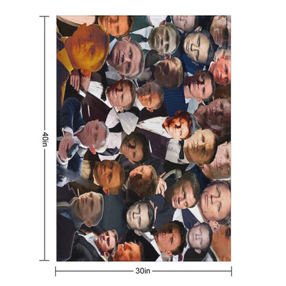 Daniel Craig Photo Collage Sustainable Throw Blanket