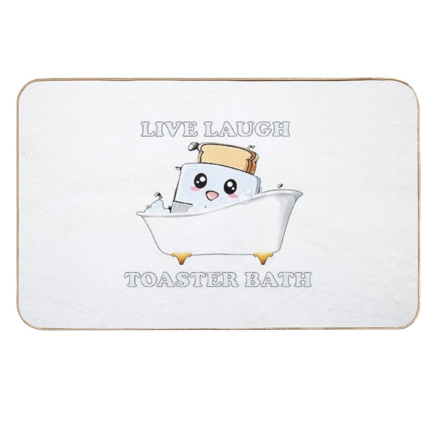 Live Laugh Toaster Bath  Anti-Trip Bath Mat