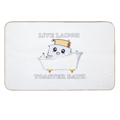 Live Laugh Toaster Bath  Anti-Trip Bath Mat