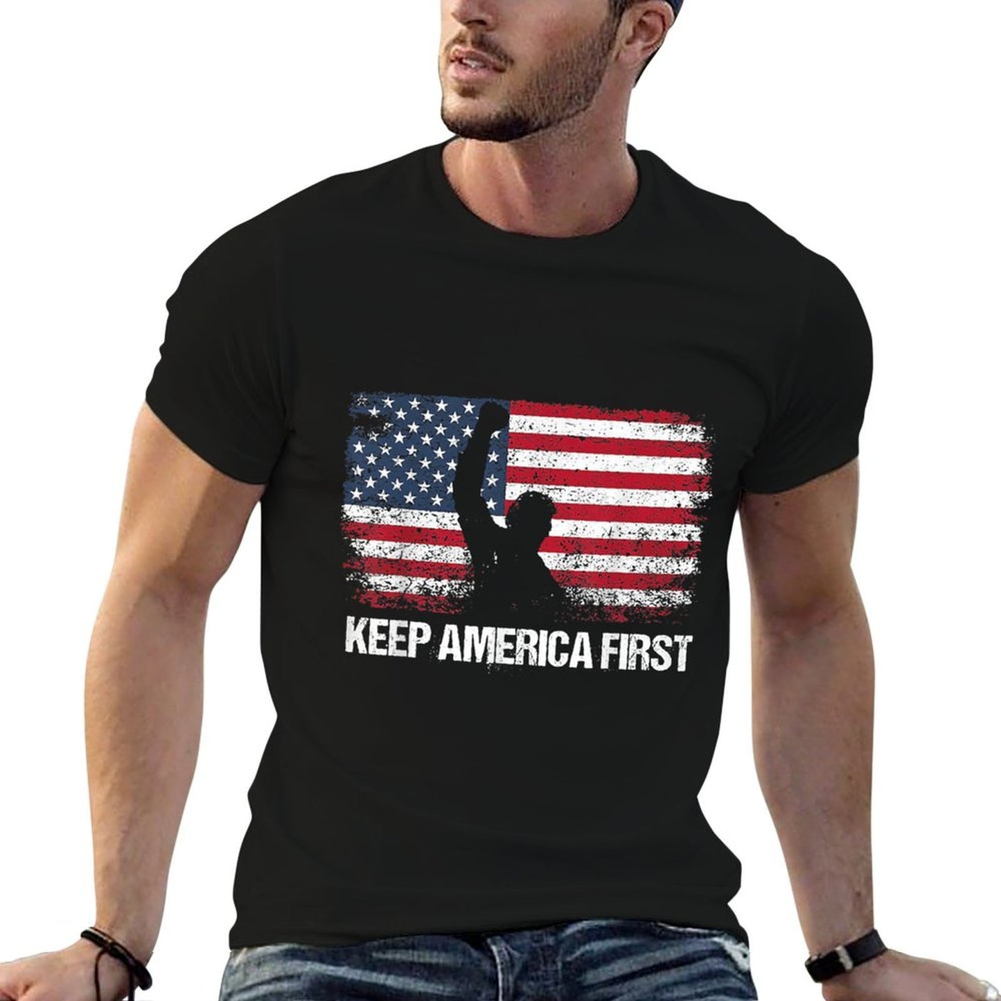 Trump Keep America First  Cotton T-Shirt