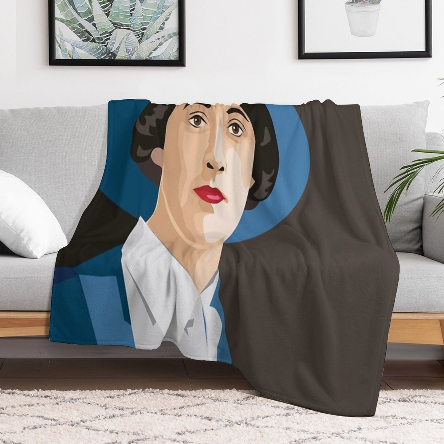 Agatha Christie Portrait All-season Throw Blanket