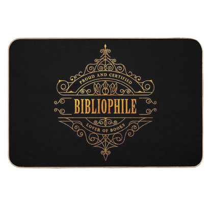 Gold Bibliophile - Black  Rapid-Drying Bath Mat