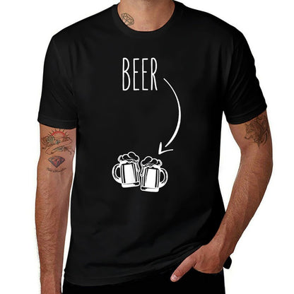 Just Beer in My Belly - Expecting Dad Pregnancy Announcement Comfortable T-Shirt
