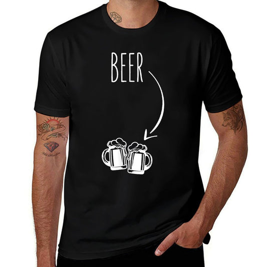 Just Beer in My Belly - Expecting Dad Pregnancy Announcement Comfortable T-Shirt