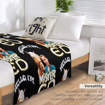 Hello I'm Mister Ed And Wilbur Post Talking Horse Tribute Eco-conscious Throw Blanket