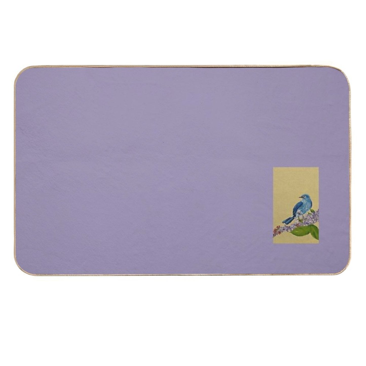 Indigo Bunting on A Twig #3  Absorbent Bath Mat