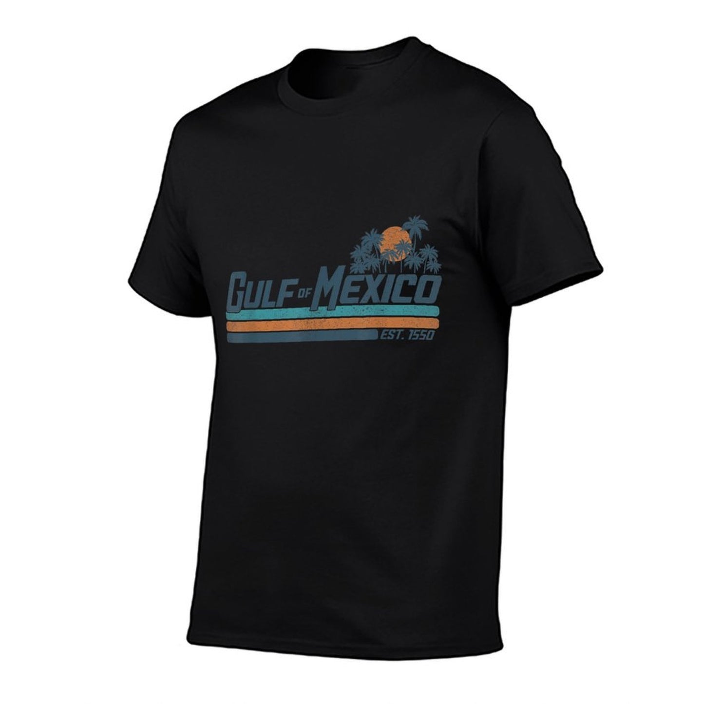 Vintage Gulf of Mexico 1550 Beach Palms Summer Vacation  Eco-friendly Material T-Shirt