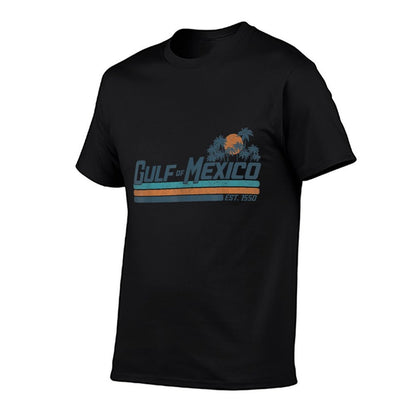 Vintage Gulf of Mexico 1550 Beach Palms Summer Vacation  Eco-friendly Material T-Shirt
