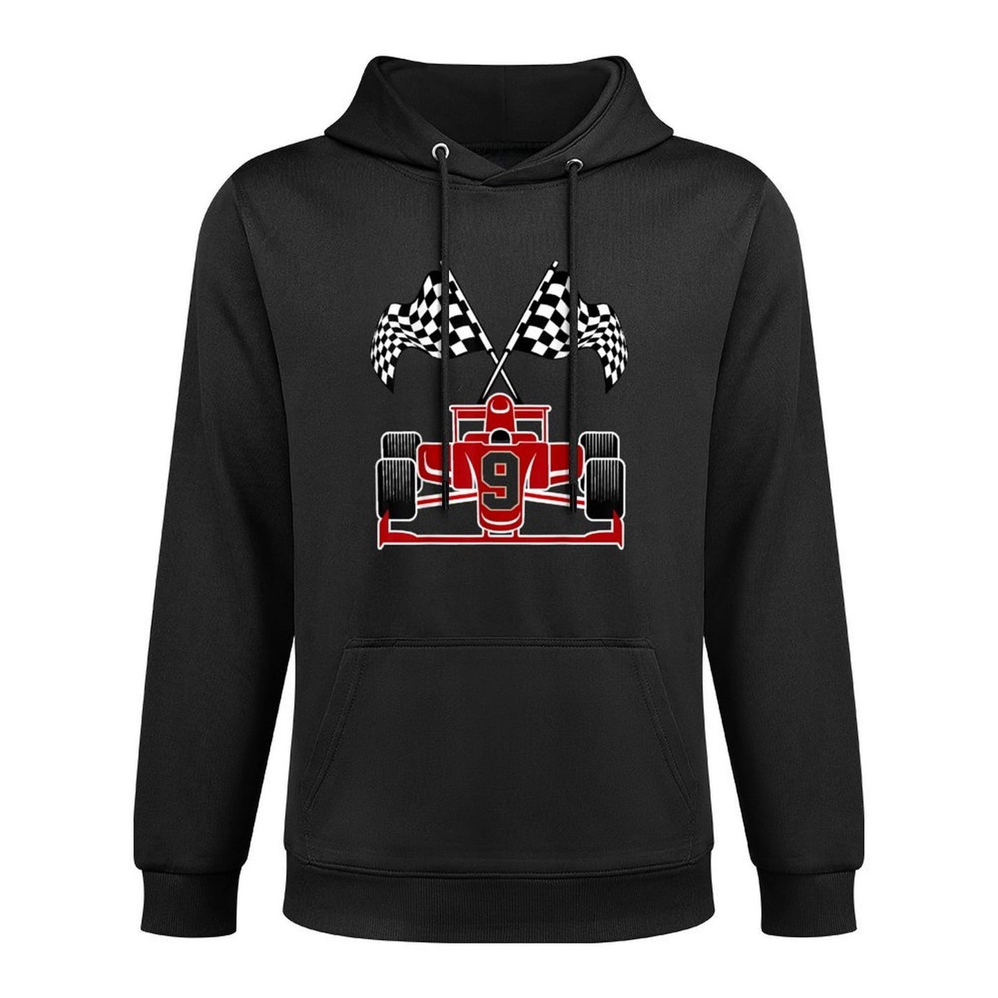 Kids Race Car Theme 9th Birthday Party Racing 9 Year Old Boy Breathable Fabric Hoodie