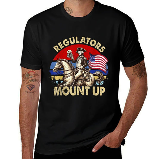 Regulators Mount Up 4th Of July Independence Day  Wrinkle-resistant T-Shirt