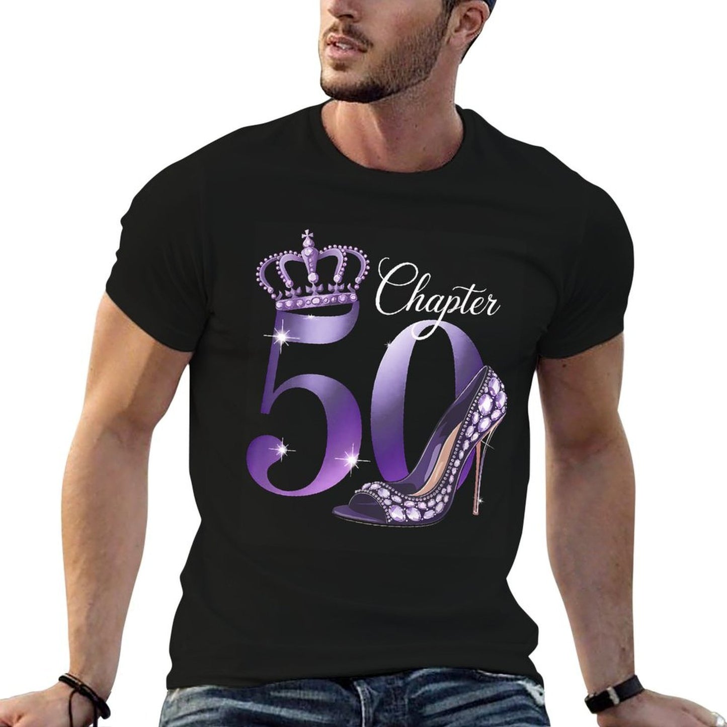 50th Birthday Decorations for Women Chapter 50 Crown High  Soft T-Shirt