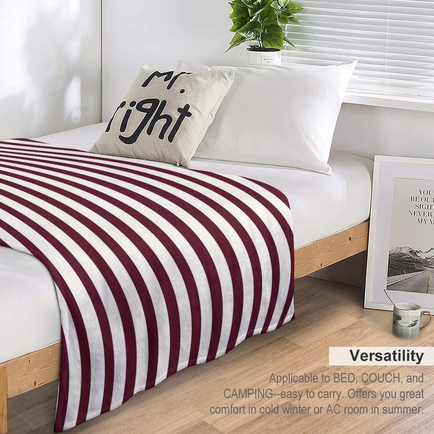 I Love You Long-time Stripes A12 Comfort Throw Blanket