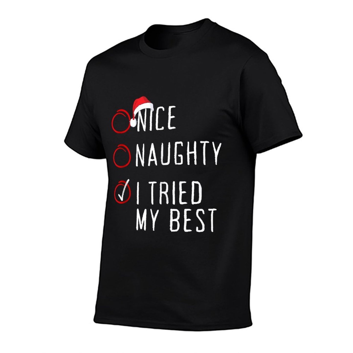 Nice Naughty I Tried My Best Christmas List Xmas Santa Claus  Classic T-Shirt