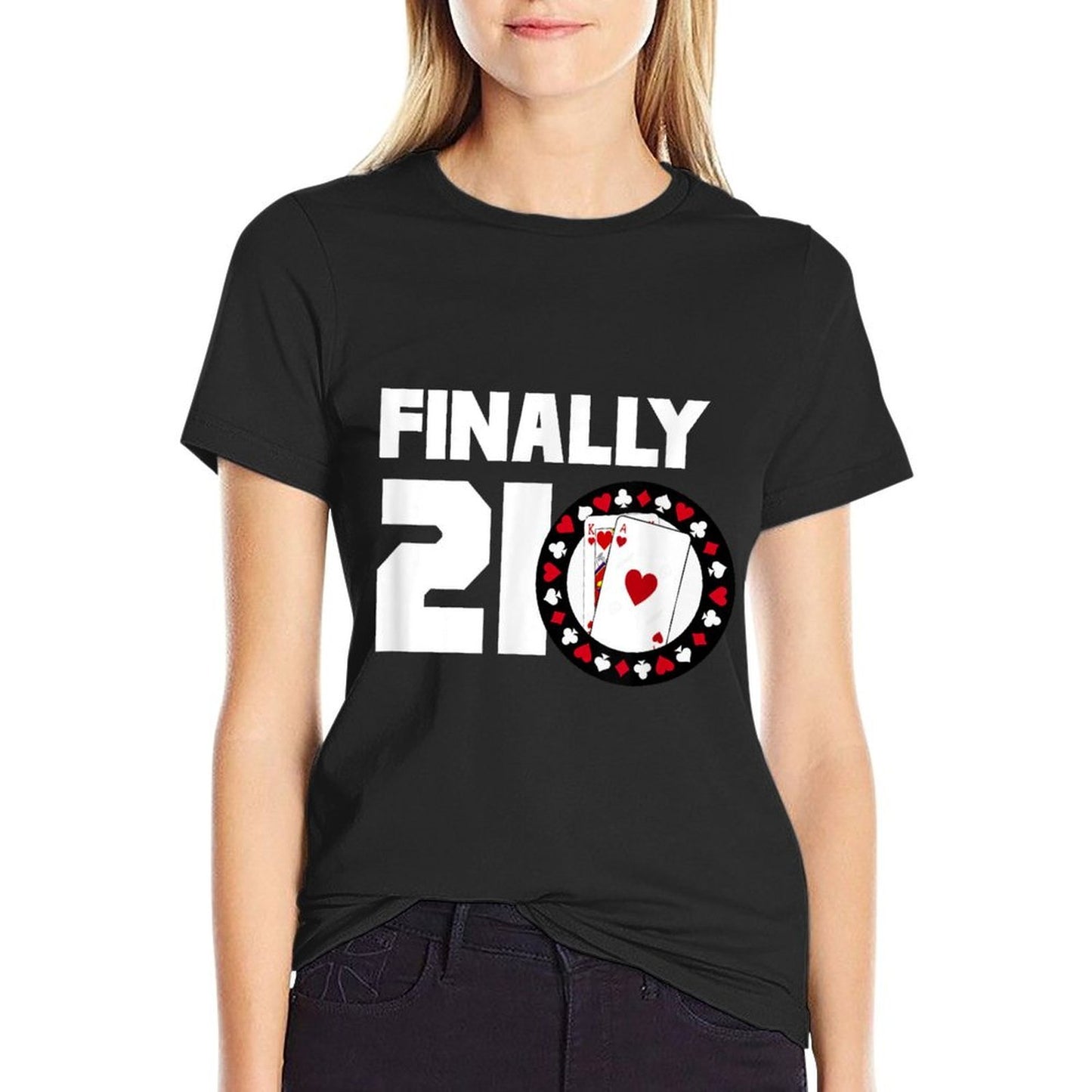 21 Years Old - 21st Birthday Poker  Vintage-inspired T-Shirt