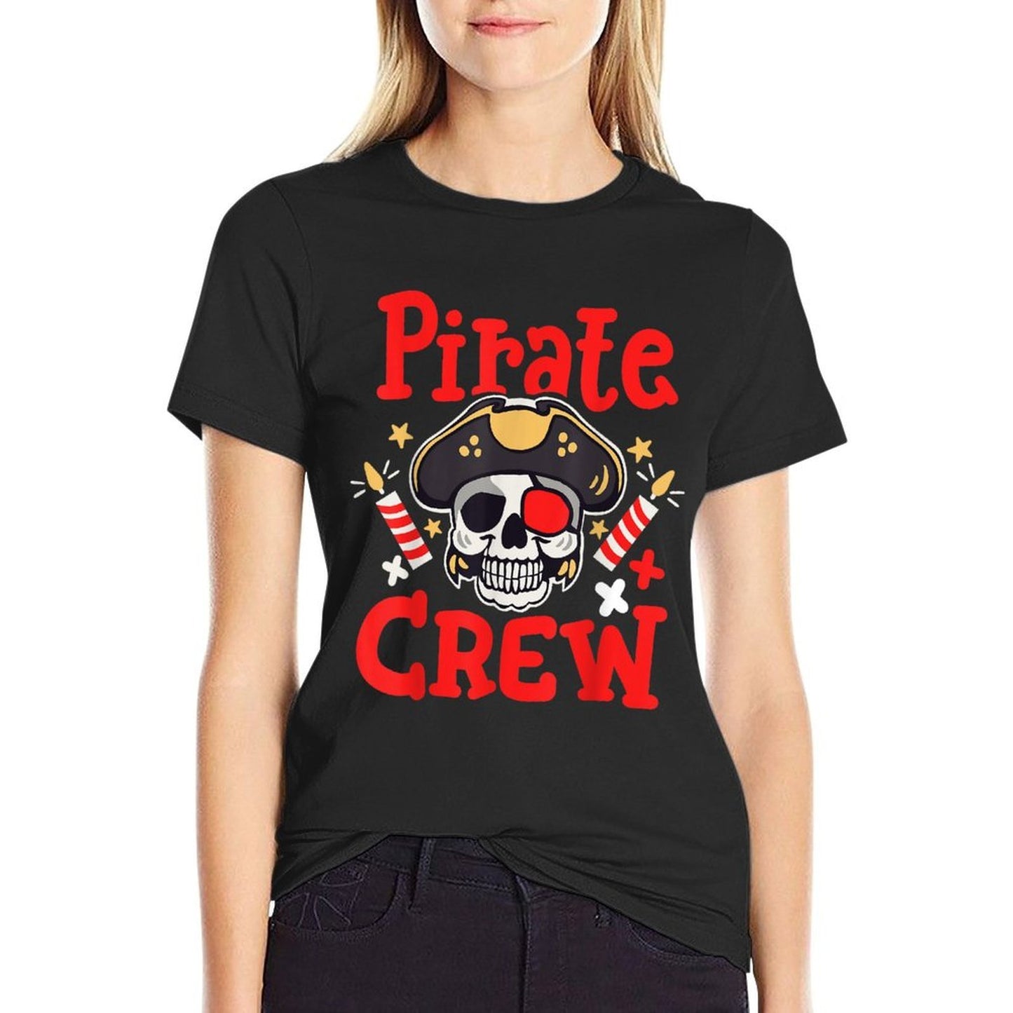 Birthday Pirate Crew Party Family Matching Men Women Kids  Tagless Design T-Shirt