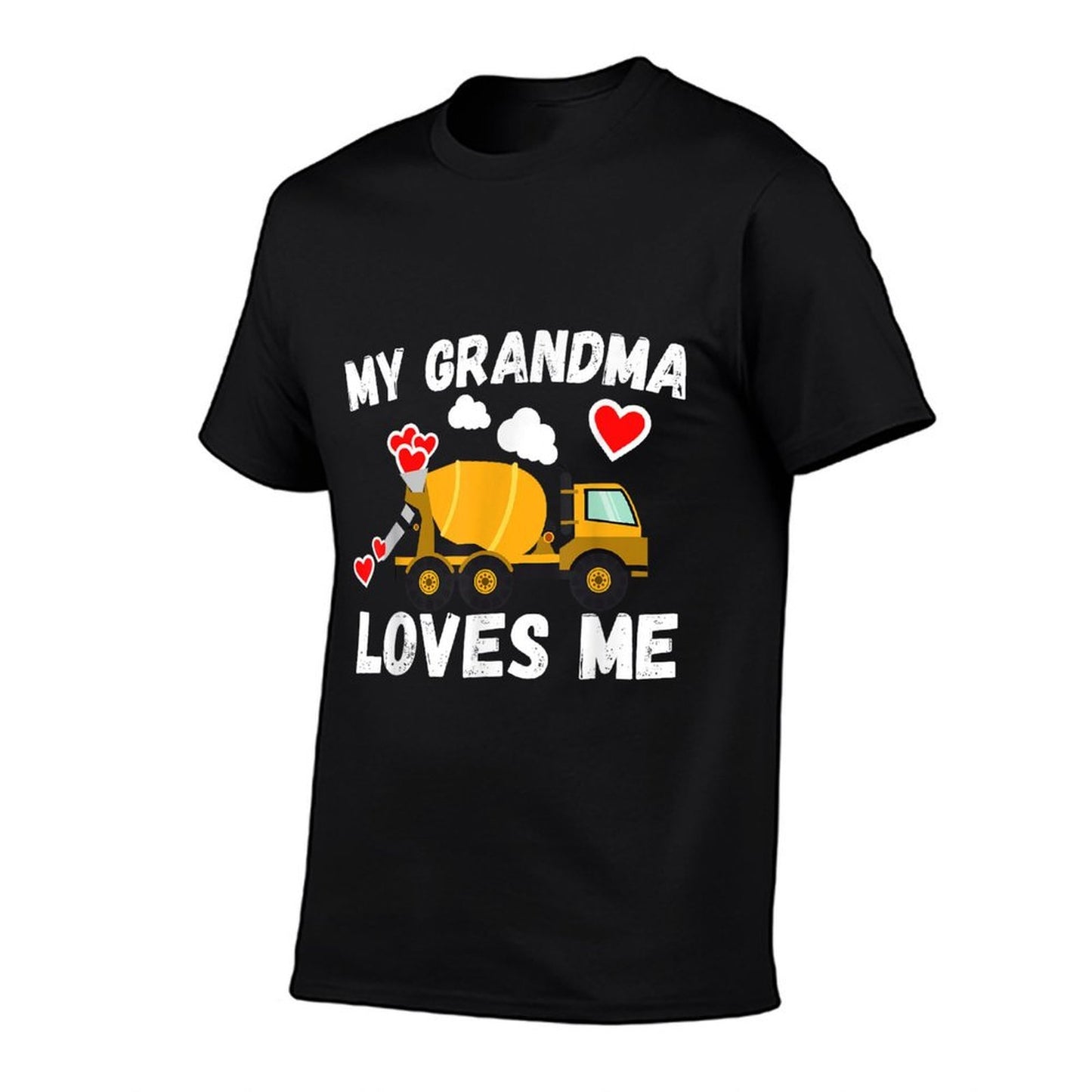 My Grandma Loves Me Boys Kids Grandson Cement Truck Gift  Polyester Blend T-Shirt