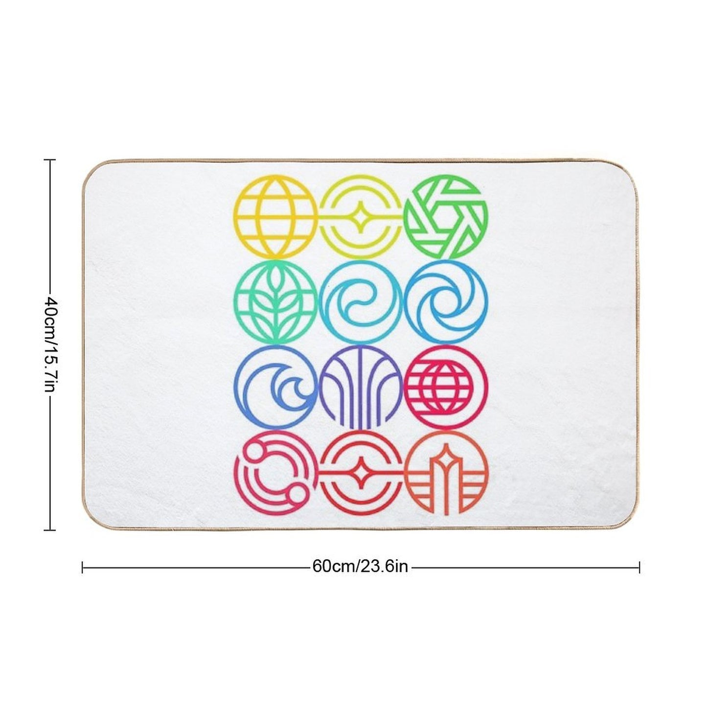 New Epcot Logos  Easy Maintenance Bath Mat