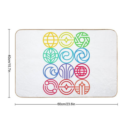 New Epcot Logos  Easy Maintenance Bath Mat