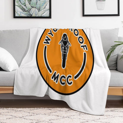 WycheproofMCC Black on Orange Sustainable Throw Blanket