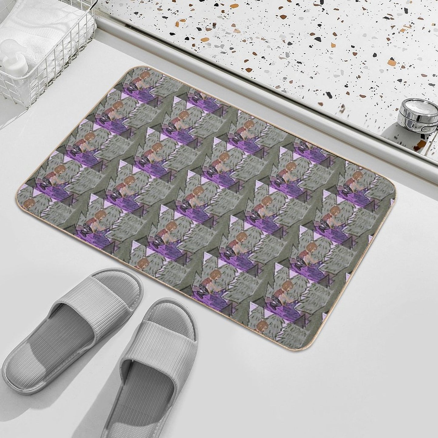 Sigrid And The Wolverine  Easy Maintenance Bath Mat