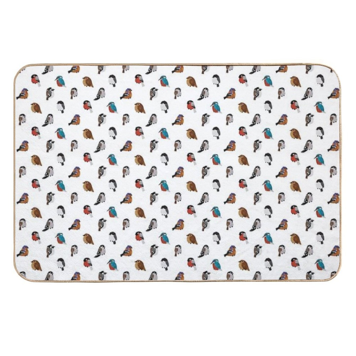 Beautifully Designed Bird Breed Images  Anti-Trip Bath Mat