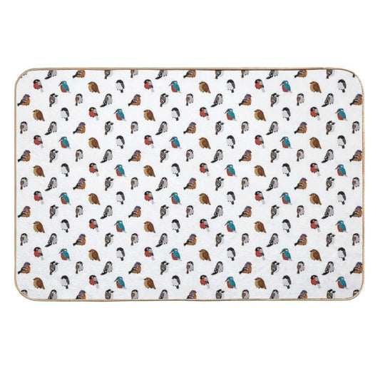 Beautifully Designed Bird Breed Images  Anti-Trip Bath Mat