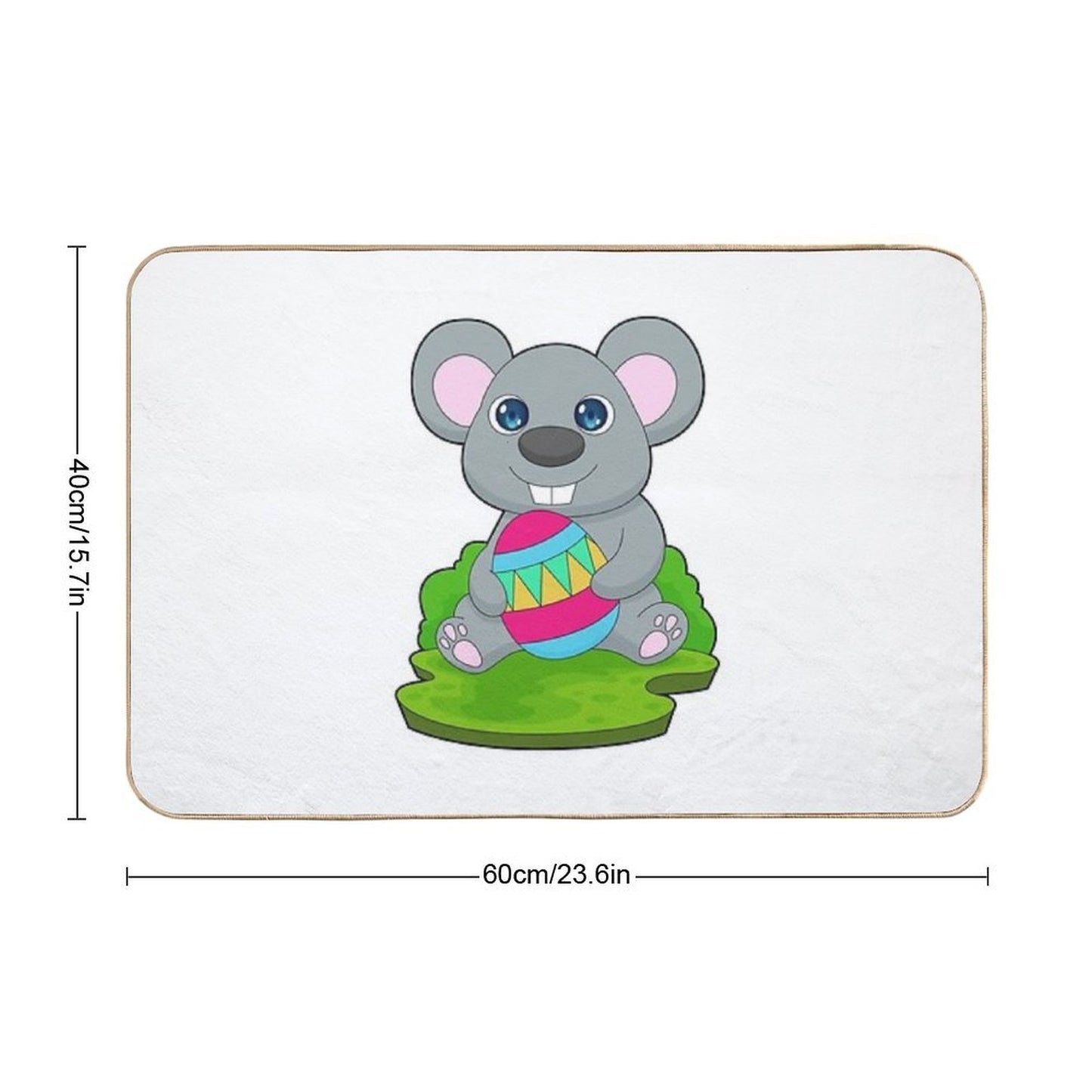 Mouse Easter Easter Egg  Rapid-Drying Bath Mat