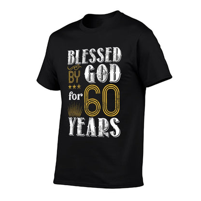 Vintage Blessed by God for 60 Year Old Birthday 60th  Stretchy T-Shirt