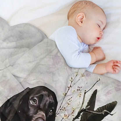 4 German Shorthaired Pointer Colors Sustainable Throw Blanket