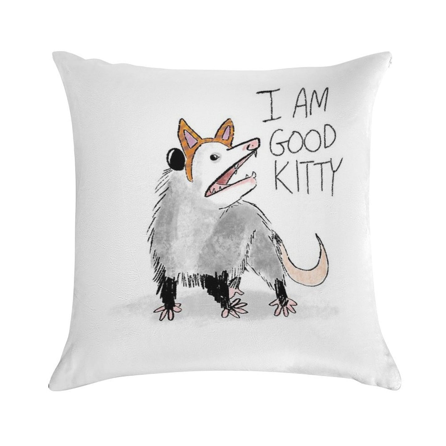 I AM GOOD KITTY Design Soft Gift Ready Throw Pillow