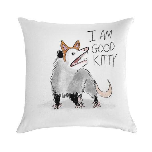 I AM GOOD KITTY Design Soft Gift Ready Throw Pillow