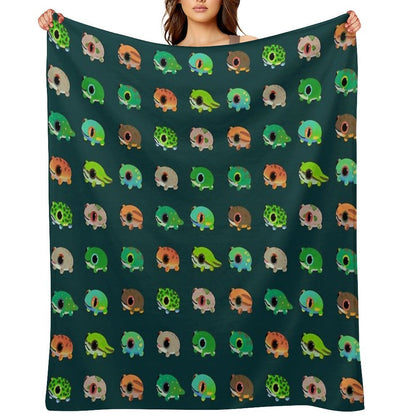 Forest Tree Frog Plush Throw Blanket